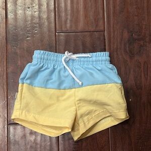 Bella Bliss Swim Shorts - Blue and Yellow